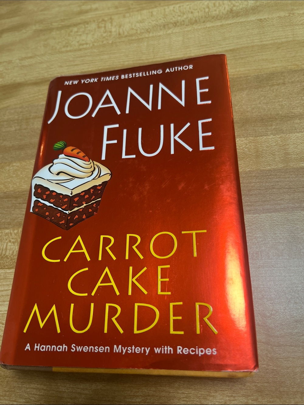 #2775Joanne Fluke "Carrot Cake Murder" Hardcover - Red Cover